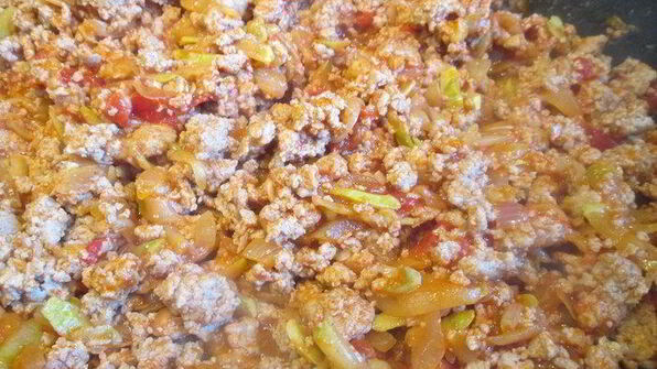 лазанья болоньезе с баклажанами и кабачками