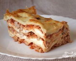 Лазанья из баклажанов с фаршем