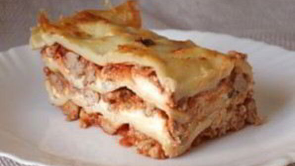 лазанья из баклажанов с фаршем