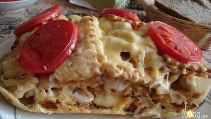 Лазанья по-русски из печенья