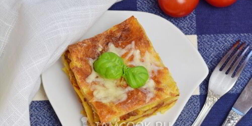 Рецепт лазаний с фаршем в духовке
