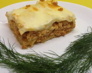 Лазанья с куриным фаршем