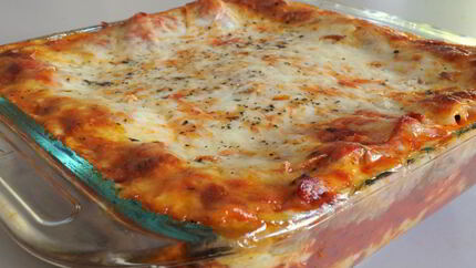 Лазанья с курицей и грибами