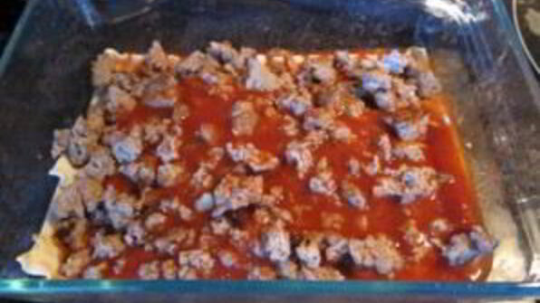 лазанья с курицей и помидорами