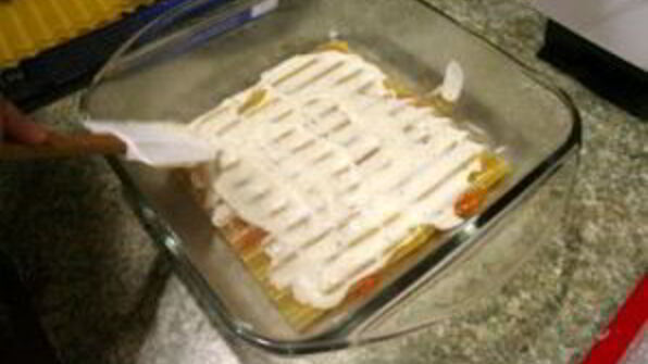 лазанья с овощами и грибами