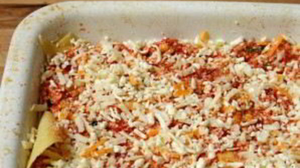 лазанья с помидорами и сыром