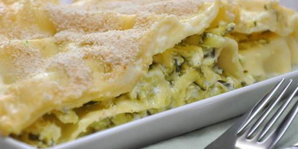 Рецепт лазаний с цукини и козьим сыром