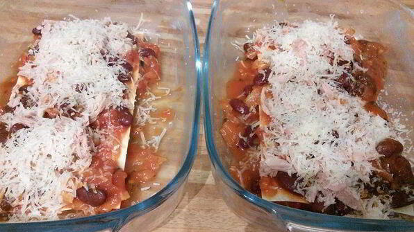 лазанья с тунцом арабиата