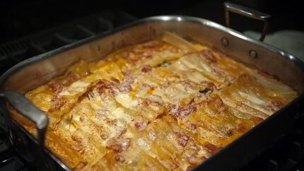 Лазанья с ветчиной