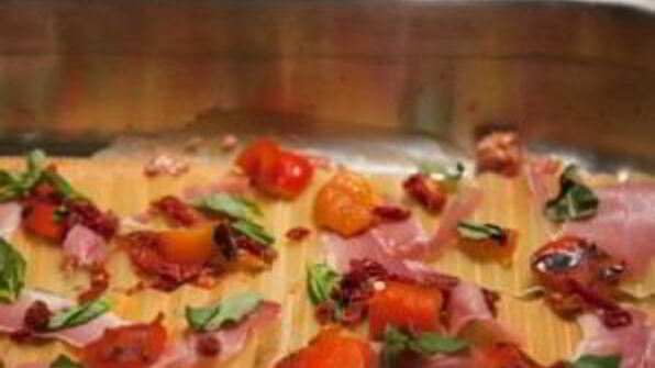 лазанья с ветчиной