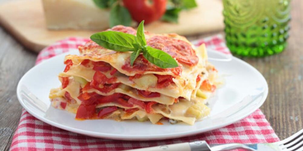 Рецепт овощной лазанья