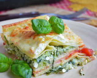 Сливочная лазанья с кабачком