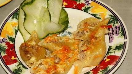 Фаршированные макароны ракушки с фаршем в духовке