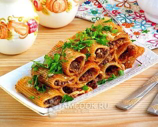 Каннелони с грибами в мультиварке