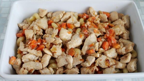 макароны с курицей в духовке запеченные