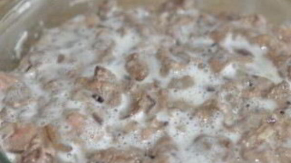 макароны с ливерной колбасой