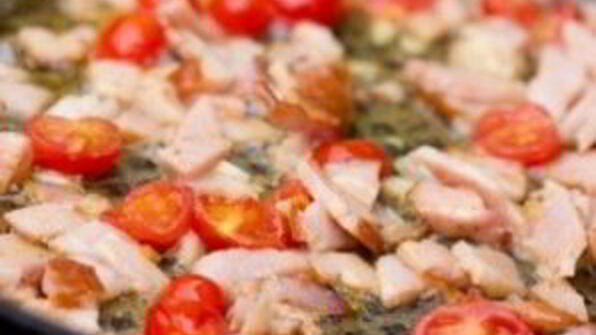 макароны с ветчиной и сыром