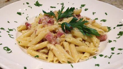 Паста карбонара со сливками