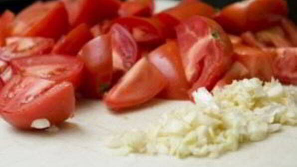 паста с беконом и помидорами