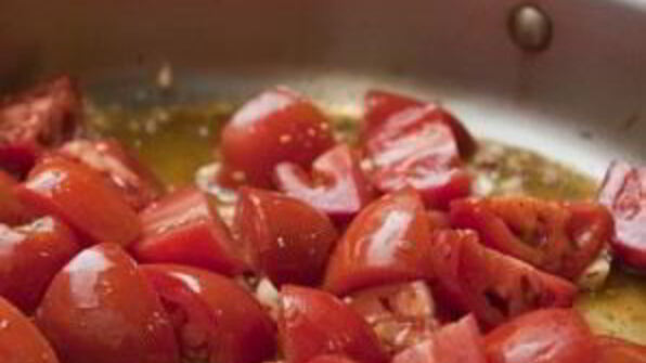 паста с беконом и помидорами