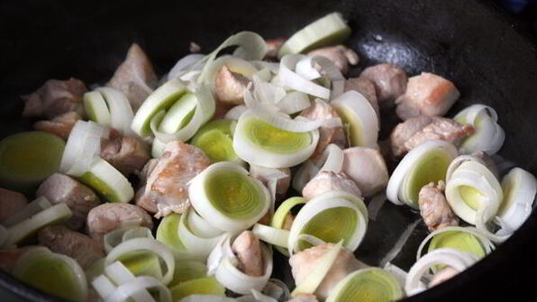 паста с индейкой в сливочном соусе