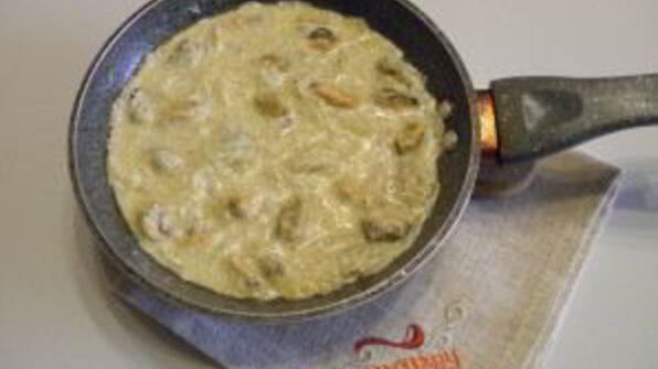 паста с мидиями в сливочном соусе