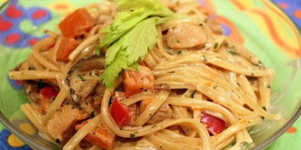 Рецепт пасты с помидорами и курицей