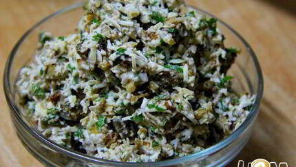 Салат-паста с баклажанами Вкусная