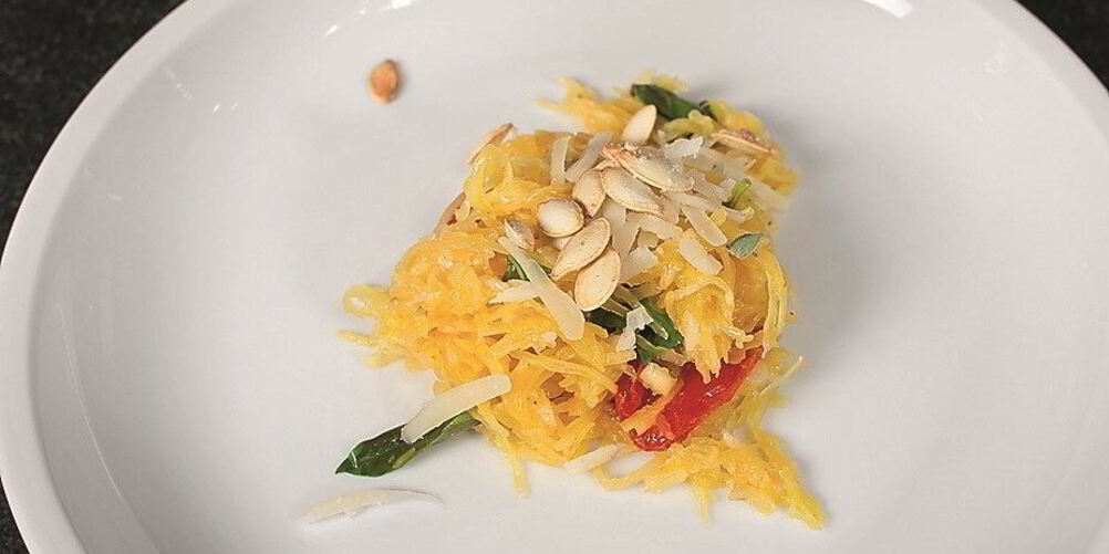 Рецепт спагетти-сквоша с вялеными помидорами