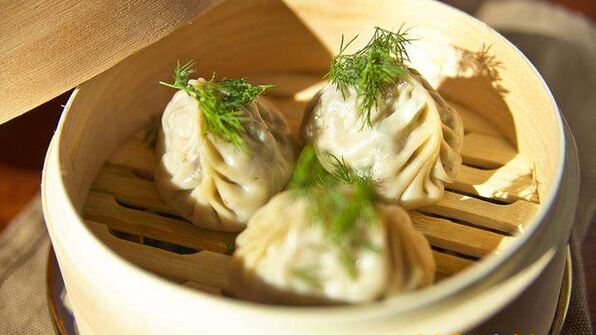 манты с грибами