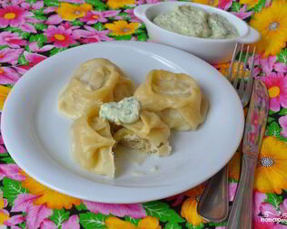 Манты с курицей