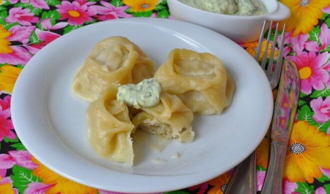 Манты с курицей