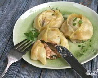 Манты с рыбой