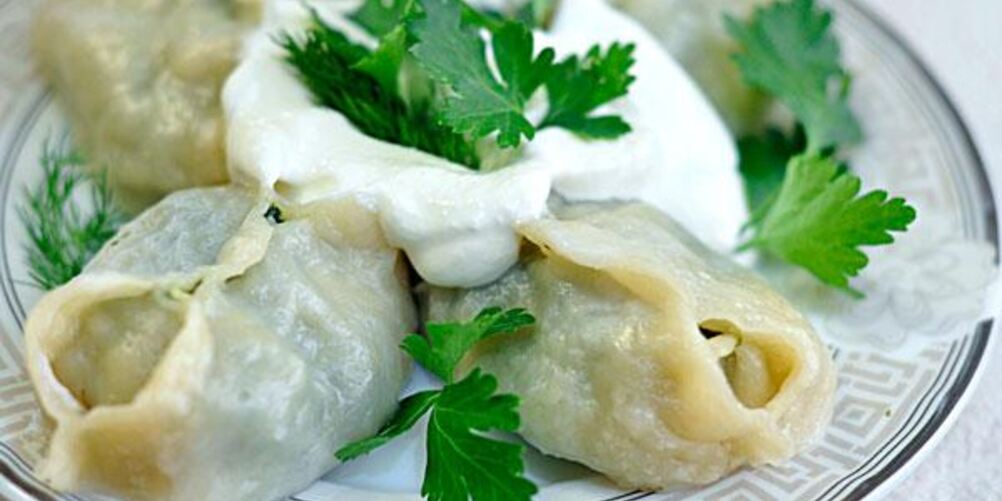 Рецепт мантов со шпинатом