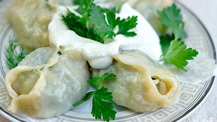 Манты со шпинатом