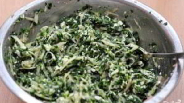 манты со шпинатом