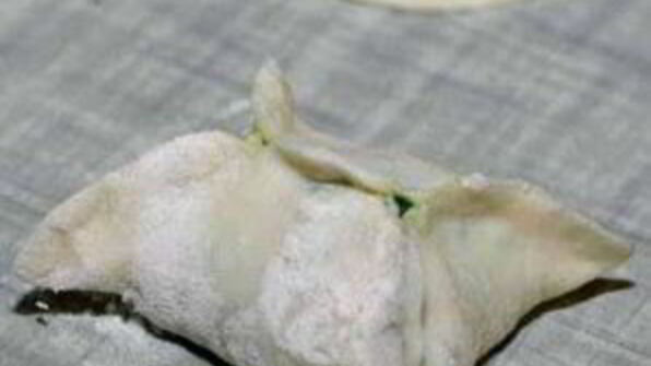 манты со шпинатом