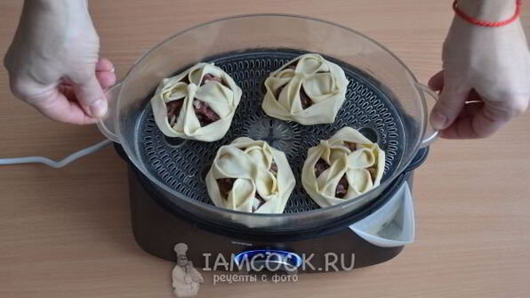 манты в пароварке
