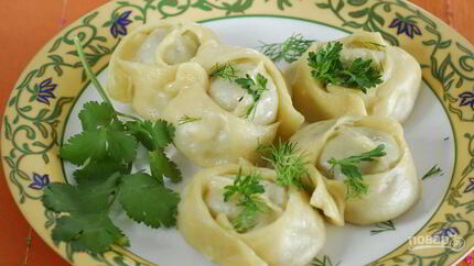 Узбекские манты с фаршем в мультиварке