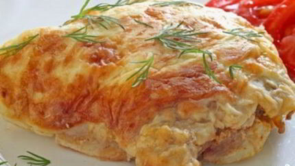 Мясо по-французски с фаршем