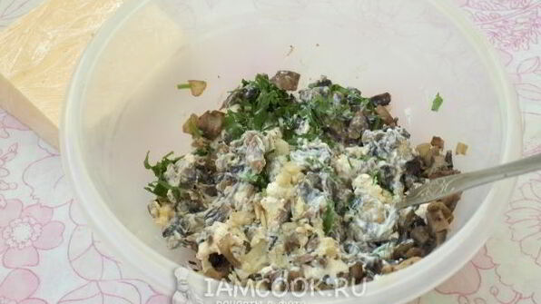 мясо по-французски с грибами