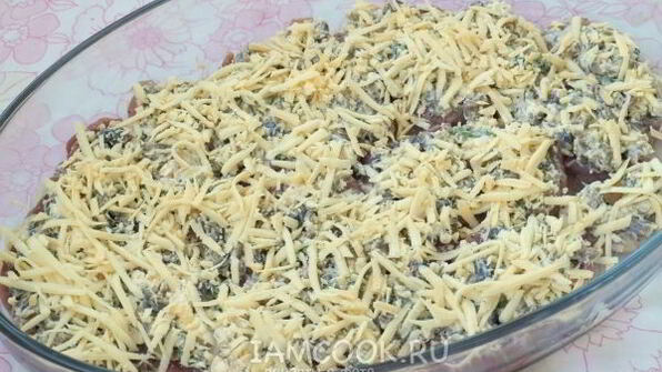 мясо по-французски с грибами