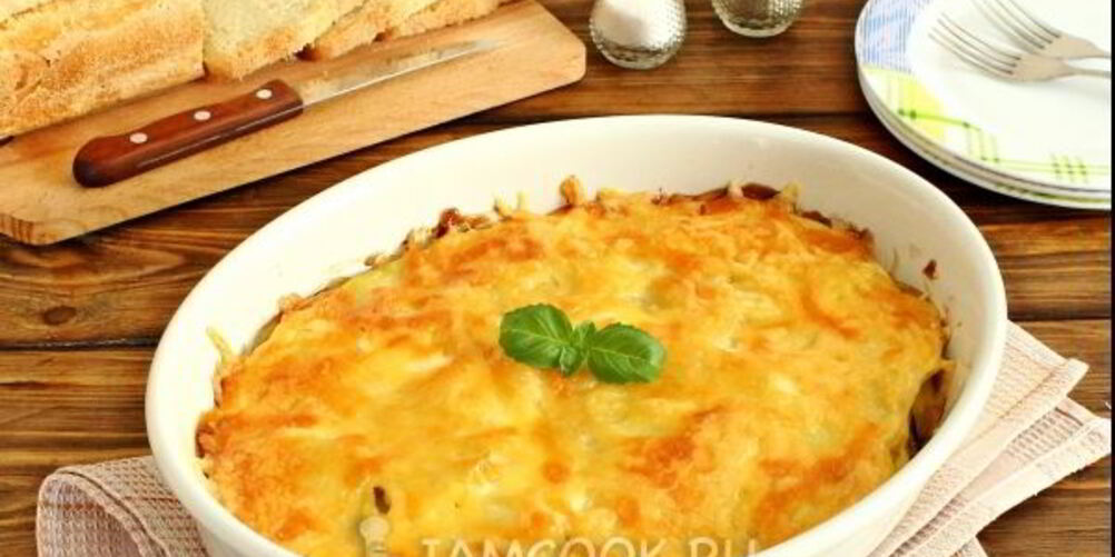 Рецепт мяса по-французски с картошкой и грибами