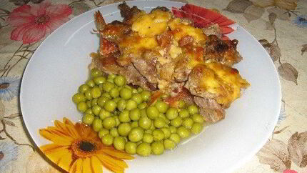 Мясо по-французски в микроволновке