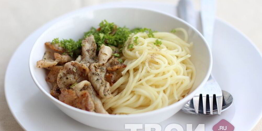 Рецепт ароматной свинины с лапшой