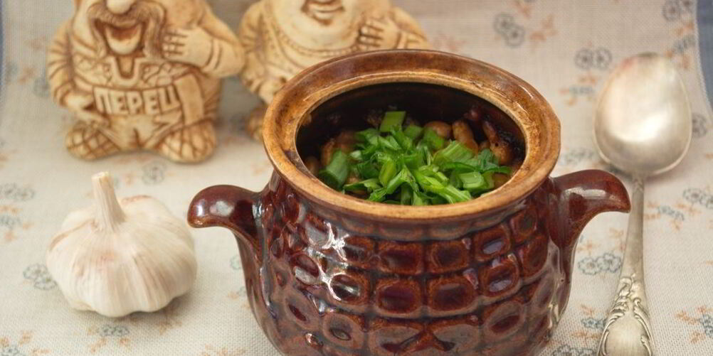 Рецепт чанахов в горшочках с фасолью