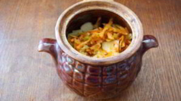 чанахи в горшочках с фасолью