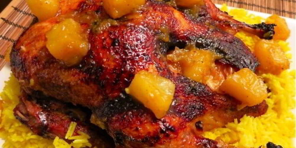 Рецепт фаршированной утки с ананасом