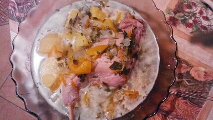 Кролик, тушенный с овощами