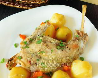 Кролик в фольге в духовке